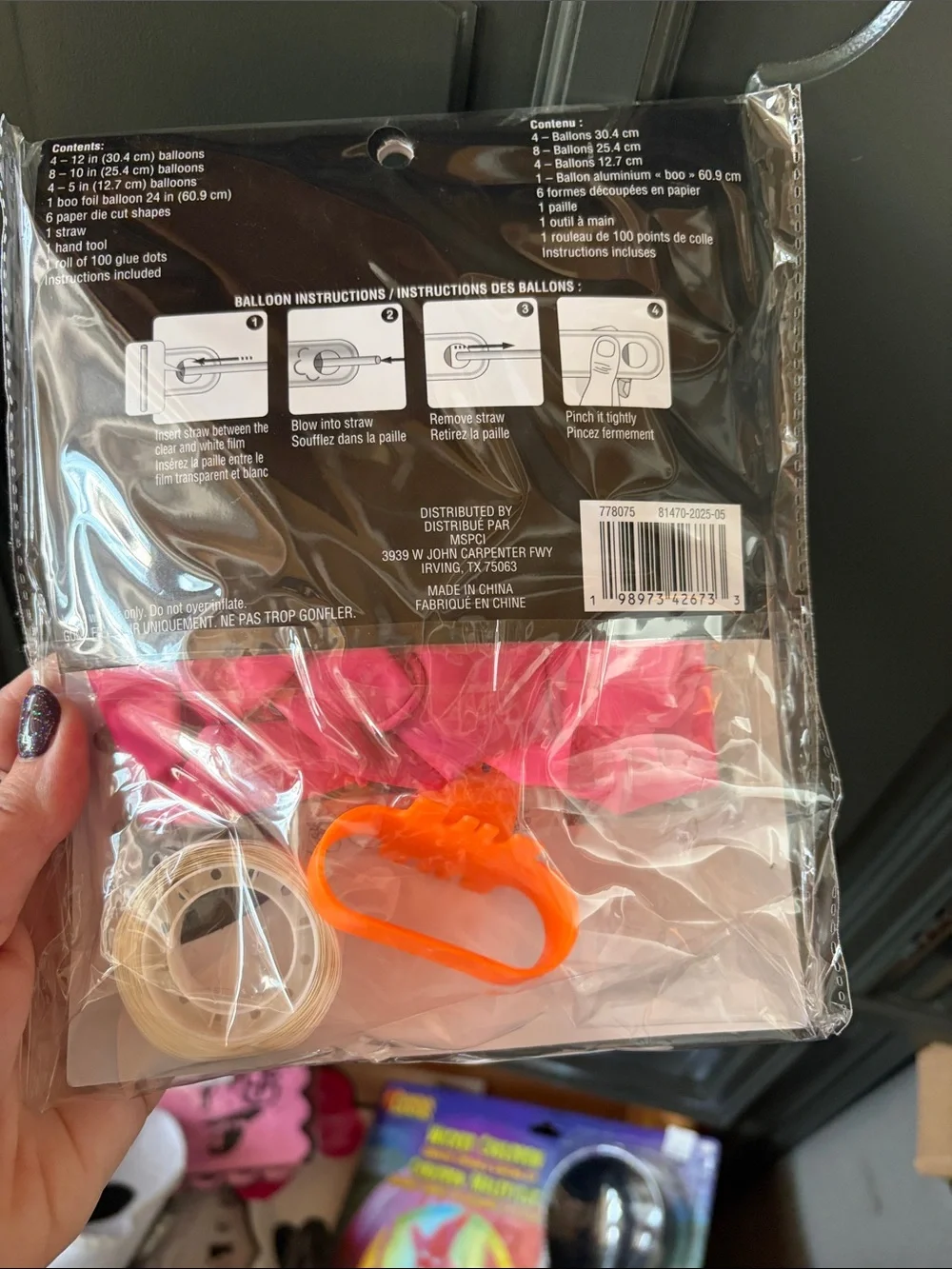 Celebrate It Pink Halloween 'Boo' Balloon Kit with Black Bat Accents
